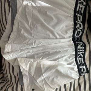 Nike White and Black Athletic Skirt